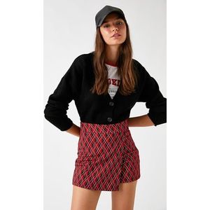 Koton Mini jupe-short pour femme, Design rouge (4d1), M