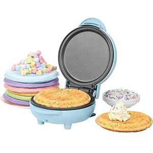 Petra PT4215BLNVDEEU7 Compact Mini Snack Maker, 11,5 cm antiaanbaklaag, pannenkoek- of pannenkoekenapparaat, cupcake, eieren, 550 W, pastelblauw