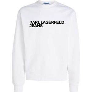 KARL LAGERFELD JEANS Klj Reg Essential Logo Sweatshirt Trainingspak voor heren, Wit