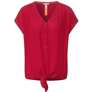 Street One blouse van viscose voor dames, Cherry rood