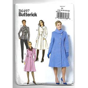 Butterick Patterns 6497 F5 patronen/Miss kleine jas en jas naaipatroon, meerkleurig, maten 14-24