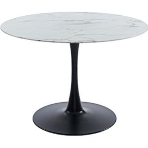 BAÏTA Eettafel, gehard glas, zwart, L110 cm