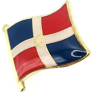 Pin's vlag van de Dominicaanse Republiek metaal, metaal, Metaal