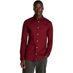 Tommy Jeans Tjm Original Stretch Shirt Dm0dm04405 Herenhemd (1 stuk), Paars (Deep Red)