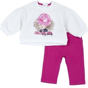 Chicco Outfit Due Pezzi: leggings E Felpa trainingspak voor babymeisjes, fuchsia (2)