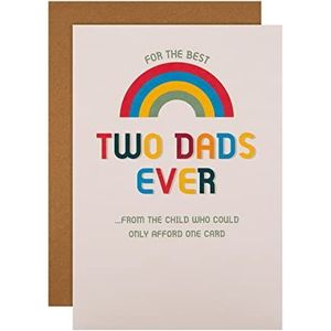 Hallmark Vaderdagkaart voor twee papa - grappige regenboog