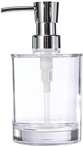 Zeepdispenser vensters transparant, ca. 9 x 9 x 15 cm