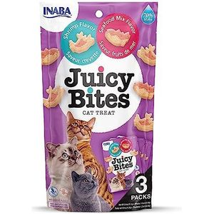 INABA Juicy - kattentraktaties - knabbelen met sappig midden in grappige vormen - garnalen en zeevruchten