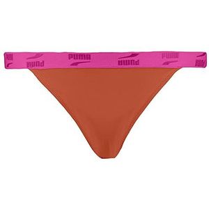 PUMA Dames Tanga Brief Bikini Bottoms, Rose / Chili, XS, roze/chili