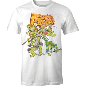 Tortues Ninja T-shirt, heren, wit, XXL, Wit.