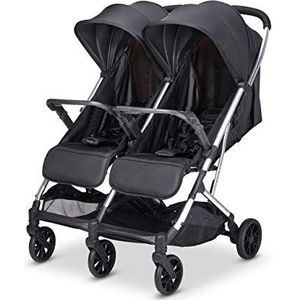 Babify Twin Air Gemelar kinderwagen, licht en compact, goedgekeurd tot 22 kg, Soft Grey