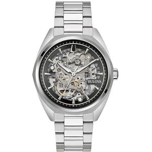 Bulova Automatisch analoog herenhorloge met 96A293 roestvrijstalen armband, zwart, armband, zwart., armband