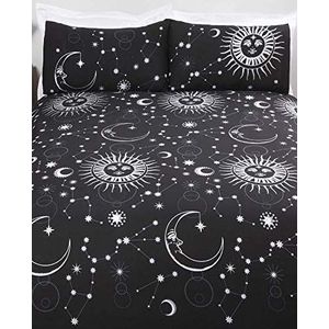 Dekbedovertrek Celestial zwart 230x220 cm - Lits-jumeaux