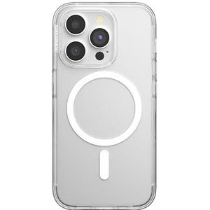 PopSockets Beschermhoes voor iPhone 15 Pro met ronde handgreep, compatibel met MagSafe, telefoonhoes voor iPhone 15 Pro, compatibel met draadloos opladen, transparant