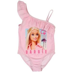 BARBIE, Maillot de bain une pièce, Fille, Enfant (3 à 8 Ans), Combinaison, Body, Rashguard, Bikini, Une pièce, Piscine, Plage, Baignade, été, modèle BAR 5244451 S1-7/8A, ROSE