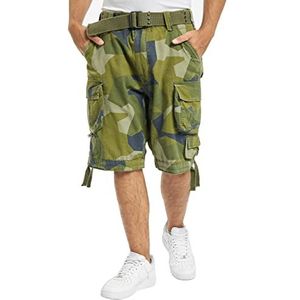 Brandit heren Korte broek met zakken Brandit Savage Vintage Shorts, Zweeds, camouflage