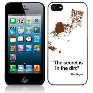 CallCandy Golf Collection The Secret is in The Dirt beschermhoes voor Apple iPhone SE/5S/5 wit