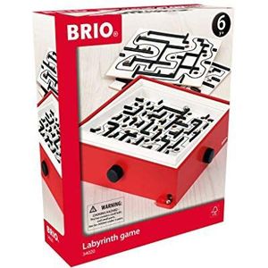 BRIO 34020 doolhof met overleggingen, rood - de prachtige vaardigheids-klassieker in drie verschillende soorten leerpunten - voor kinderen vanaf 6 jaar