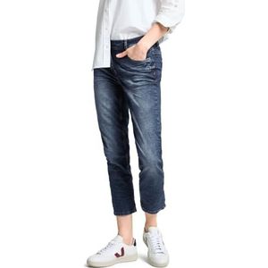 Cecil B377177 Casual Jeans 7/8 Dames, Mid Blue Used Wash
