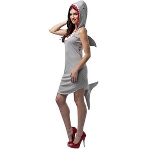 Rasta Imposta GC7608 haai-jurk voor volwassenen, dames, grijs/rood/wit, Eén maat