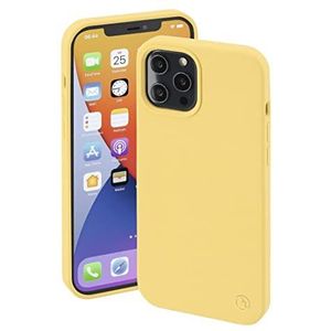 Beschermhoes voor iPhone 12 Pro, compatibel met MagSafe Hama MagCase Finest Feel Pro voor Apple (magnetische beschermhoes voor het opladen met inductie, beschermt stoten en krassen, van zijdeachtig mat TPU) geel