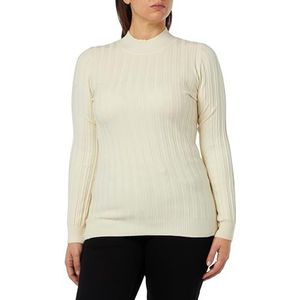 bridgeport Pull en tricot à col roulé pour femme, beige clair, XL-XXL