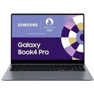 Samsung Galaxy Book4 Pro Laptop 16 inch, Intel Evo Edition - Intel Core Ultra 7, 155H 16 GB RAM 512 GB SSD Intel ARC Graphics, antracietgrijs, toetsenbord AZERTY FR