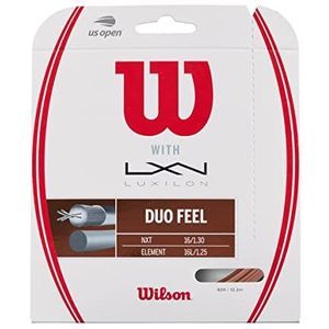 Wilson Luxilon rackettouw, Duo Feel, rol met 12,2 m, hybride touw tussen element Luxilon en NXT, kleur brons/neutraal, uniseks, WRZ949721