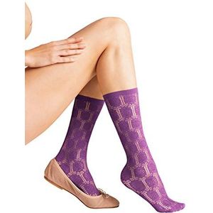 FALKE Berry Trim W So damessokken (1 stuk), paars (Galaxy Purple 8317), één maat, paars (Galaxy Purple 8317)