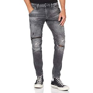 G-STAR RAW Skinny Jeans 5620 3D Zip Knee Skinny Heren, Vintage Ripped Basalt A634-b841