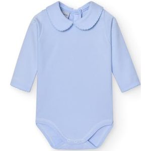 BABIDU Bodysuit met kraag van katoen, hemelsblauw, 24 maanden, uniseks baby, Blauw