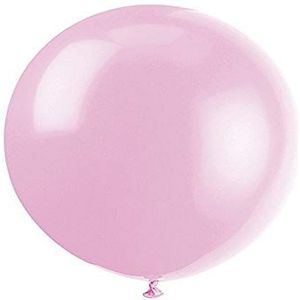 Unique Party - 56724 - verpakking van 6 reuzenballonnen - latex - 91 cm - lichtroze