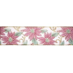 Decoratief lint bloem 6,5 cm x 10 m