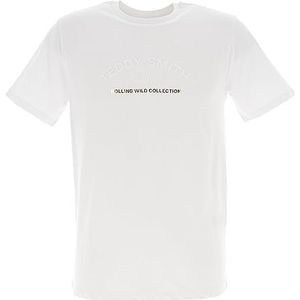 Teddy Smith T-Shirt col Rond Wild MC, Blanc, XS