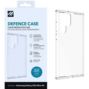 ZAGG iFrogz Defence Coque de protection compatible avec Samsung Galaxy S22 Ultra, durable, encliquetable, résistante aux taches, fine, recyclée, transparente