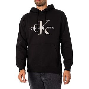 Calvin Klein Jeans Regelmatige Monologo seizoensgebonden hoodie hoodie heren, Ck zwart/bruinvis