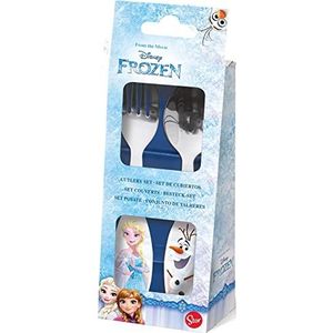 p:os 25212 Frozen Frozen kinderbestekset met vork en lepel van roestvrij staal met kunststof handgrepen, 2-delig