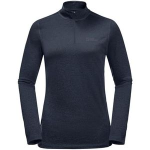 Jack Wolfskin Sky Thermal Hz W Wandelshirt voor dames, Nachtblauw.