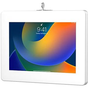 CTA Afsluitbare wandhouder voor iPad 10e generatie 11 inch, iPad 7e/8/9 generatie, iPad Air 4, Galaxy Tab, Surface Go, Galaxy Tab S5E, zebra-tablets en Plus Encore, wit (Pad-PARAWW)