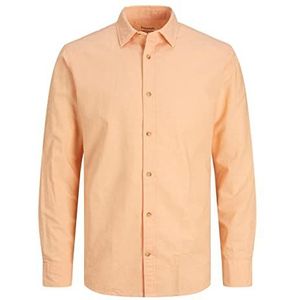 Jack & Jones Herenhemd, Pumpkin/Pasvorm: Slim Fit, XL, Pompkin/pasvorm: Slim Fit