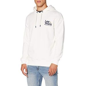 Lee Pride SWS Sweatshirt met capuchon, uniseks, wit canvas