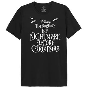 Nightmare Before Christmas T-shirt, heren, zwart, 3XL, zwart.