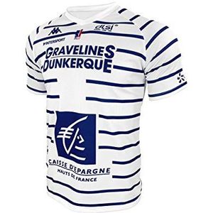 BCM Gravelines Dunkerque Gravelines-donker officieel thuisshirt 2019-2020, Wit.