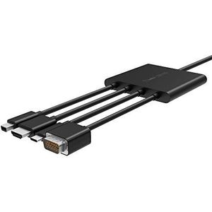 Belkin B2B166 Multiport naar HDMI digitale AV-adapter - Mini DisplayPort, USB-C, HDMI en VGA naar HDMI-adapter, ondersteuning 4K Ultra HD en audio zwart
