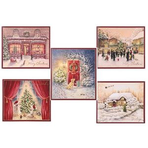 Clintons: 1180986 kerstkaarten met 5 motieven, 200 x 230 cm, 10 stuks