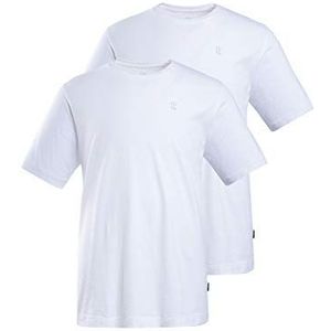 JP 1880 Menswear 702637 Basic T-shirt van hoogwaardig jersey, ronde hals, comfortabele pasvorm, wit (wit 20)