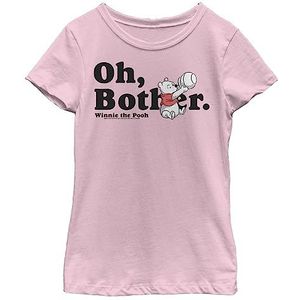 Disney Winnie The Pooh More Bothers Girl's Solid Crew Tee, roze, XS, Roze