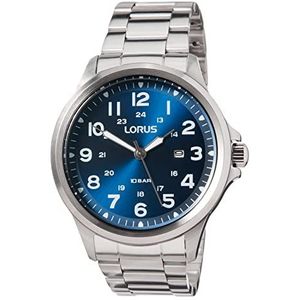 Lorus Heren analoog kwarts horloge met metalen armband RH993NX9, blauw, armband, Blauw, armband