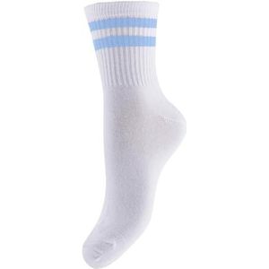 PIECES Pccally Socks Noos Damessokken, Glanzend wit/strepen: HYDRANGEA