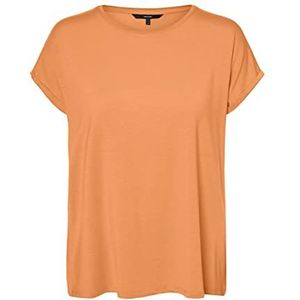 Vero Moda Haut Vmava uni SS pour femme Gajrs Noos, Orange simulé, XS